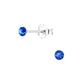 Melchior Jewellery childrens blue coloured crystal stud earrings for women on 925 sterling silver posts