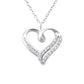 Melchior Jewellery womens cubic zirconia open heart pendant necklace in polished silver
