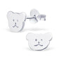 Melchior Jewellery cute animal stud earrings for kids in silver bear face design