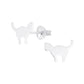 Melchior Jewellery cute cat stud earrings for girls in silver-tone children's jewellery