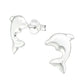Melchior Jewellery cute dolphin stud earrings for kids made of sterling silver