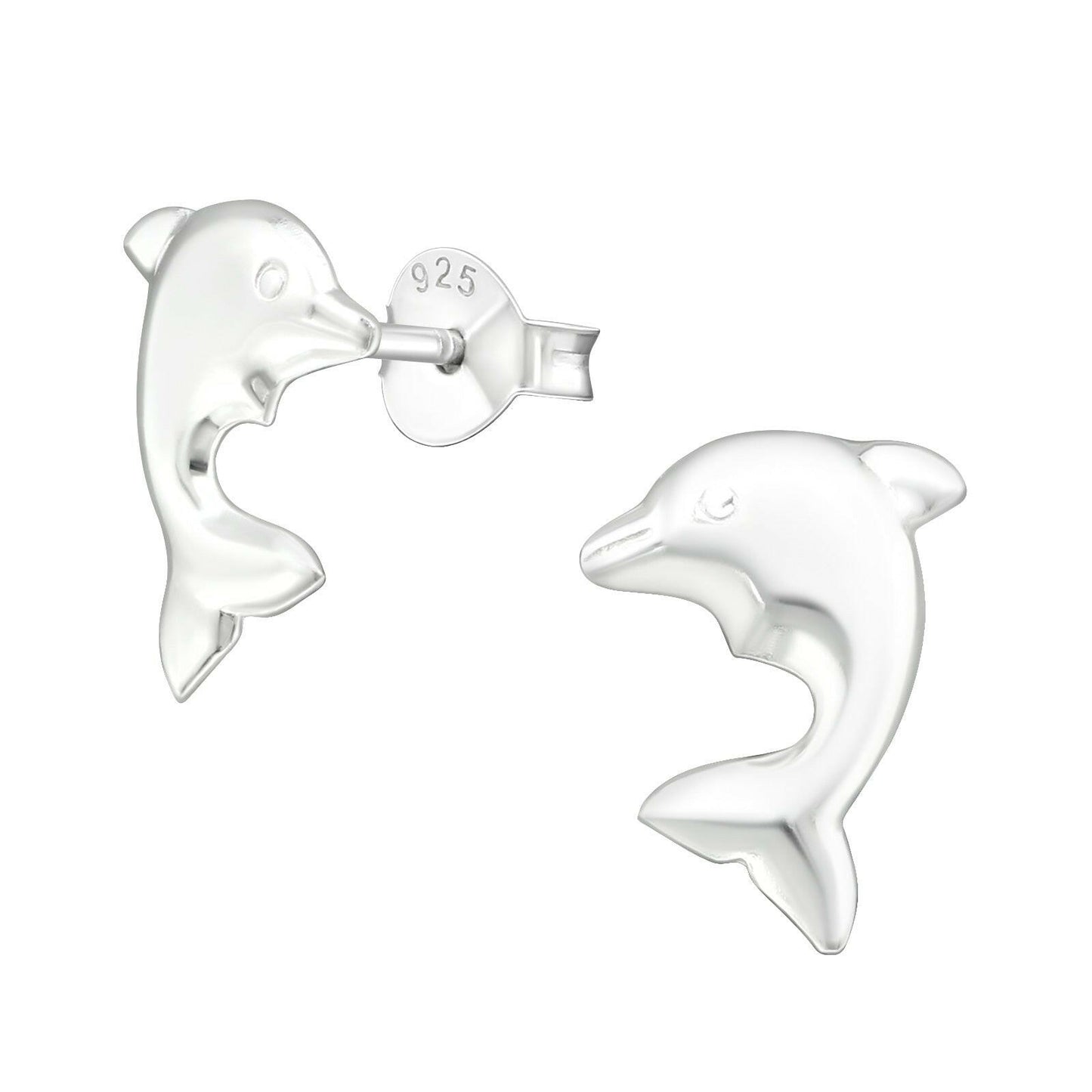 Melchior Jewellery cute dolphin stud earrings for kids made of sterling silver