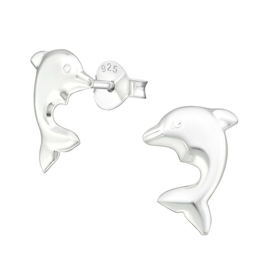 Melchior Jewellery cute dolphin stud earrings for kids made of sterling silver