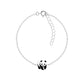 Melchior Jewellery childrens cute panda bear bracelet for kids with silver chain and panda charm
