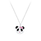 Melchior Jewellery cute panda necklace for children with a pink bow on silver chain