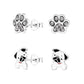 Cute pet themed earrings for children featuring silver paw prints and dog designs by Melchior Jewellery