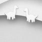 Melchior Jewellery silver diplodocus earrings for kids shaped like friendly dinosaurs