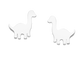 Melchior Jewellery silver diplodocus earrings for kids shaped like dinosaur silhouettes