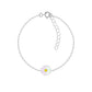 Melchior Jewellery delicate childrens bracelet featuring girls glitter daisy jewellery charm on silver chain