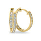Melchior Jewellery gold hoop earrings with clear CZ stones set along the polished gold hoops