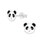 Melchior Jewellery hypoallergenic kids panda bear studs in silver with cute panda face design