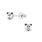 Melchior Jewellery hypoallergenic pig earrings for kids in polished silver stud design