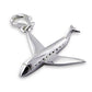Melchior Jewellery sterling silver aeroplane charm clip on travel pendant with lobster clasp