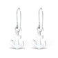 Melchior Jewellery womens sterling silver anchor drop earrings with polished anchor charms on hook wires