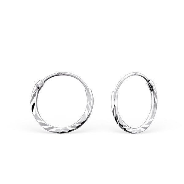 Melchior Jewellery childrens sterling silver diamond cut hoop earrings small lightweight hoops for toddlers