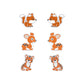 Melchior Jewellery kids animal stud earrings set featuring fox, deer, and tiger designs for children