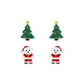 Melchior Jewellery kids Christmas tree and Santa bear stud earrings set for children festive wear
