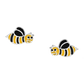 Melchior Jewellery kids hypoallergenic bee stud earrings with yellow and black enamel design