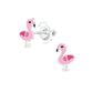 Melchior Jewellery kids hypoallergenic flamingo screw back earrings in pink for children
