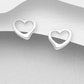 Melchior Jewellery kids open heart stud earrings in silver for children with a simple elegant design