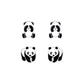 Melchior Jewellery kids panda bear stud earrings set featuring cute black and white panda designs for children