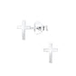 Melchior Jewellery kids silver cross stud earrings with smooth finish for children