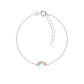 Melchior Jewellery kids silver rainbow bracelet with delicate chain and colourful rainbow charm