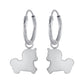 Melchior Jewellery kids unicorn hoop earrings in silver with playful unicorn charms for children