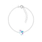 Melchior Jewellery kids winged unicorn charm bracelet with silver chain and colourful unicorn charm