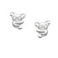 Melchior Jewellery koala bear stud earrings for kids in polished silver finish