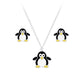 Melchior Jewellery penguin necklace and earring set for girls with cute black and white penguin design