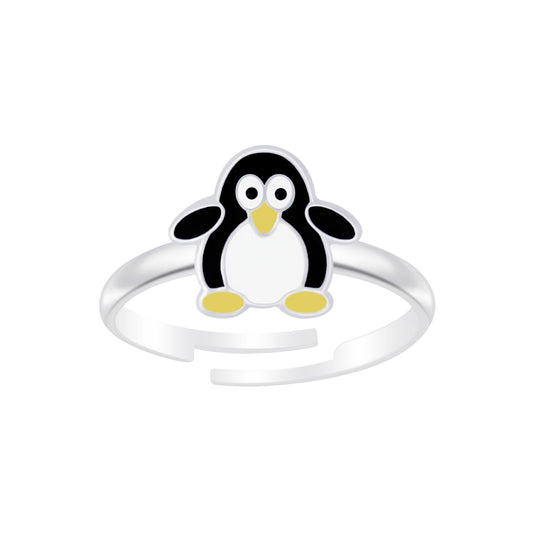 Melchior Jewellery childrens penguin themed silver ring with adjustable band and cute penguin design