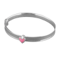 Melchior Jewellery pink heart expandable baby bracelet with silver band for children