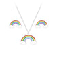 Melchior Jewellery rainbow necklace and earrings for children with colourful cloud design