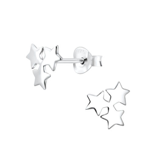Melchior Jewellery small star earrings for women in polished silver childrens design