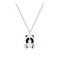 Sparkly panda bear necklace for kids by Melchior Jewellery with silver chain and colourful glitter details