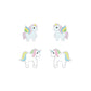 Melchior Jewellery sparkly unicorn stud earrings for kids in pastel colours with glitter details