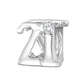 Melchior Jewellery sterling silver 21st birthday charm bead with sparkling crystal detail