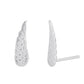 Melchior Jewellery sterling silver angel wing stud earrings with detailed feather design for women