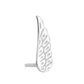 Sterling silver angel wing stud earrings by Melchior Jewellery with detailed feather design