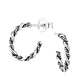Melchior Jewellery sterling silver Bali hoop earrings with twisted design for women