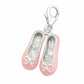 Melchior Jewellery sterling silver ballet shoe charm with pink enamel and clip on clasp
