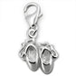 Melchior Jewellery clip on charm featuring detailed sterling silver ballet shoes charm for dancers