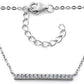 Melchior Jewellery sterling silver bar necklace with delicate chain and sparkling stones