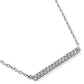 Melchior Jewellery sterling silver bar necklace with sparkling crystal detailing for women