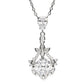 Melchior Jewellery sterling silver bridal necklace with intricate floral design and sparkling gemstones