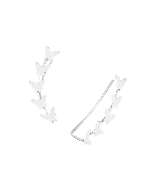 Melchior Jewellery sterling silver butterfly ear climbers for women with delicate butterfly design