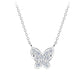 Melchior Jewellery sterling silver butterfly necklace with sparkling crystal accents on a delicate chain