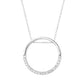 Melchior Jewellery sterling silver circle necklace with crystal embellishments on delicate chain