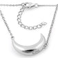 Melchior Jewellery sterling silver crescent moon necklace with adjustable chain and polished finish